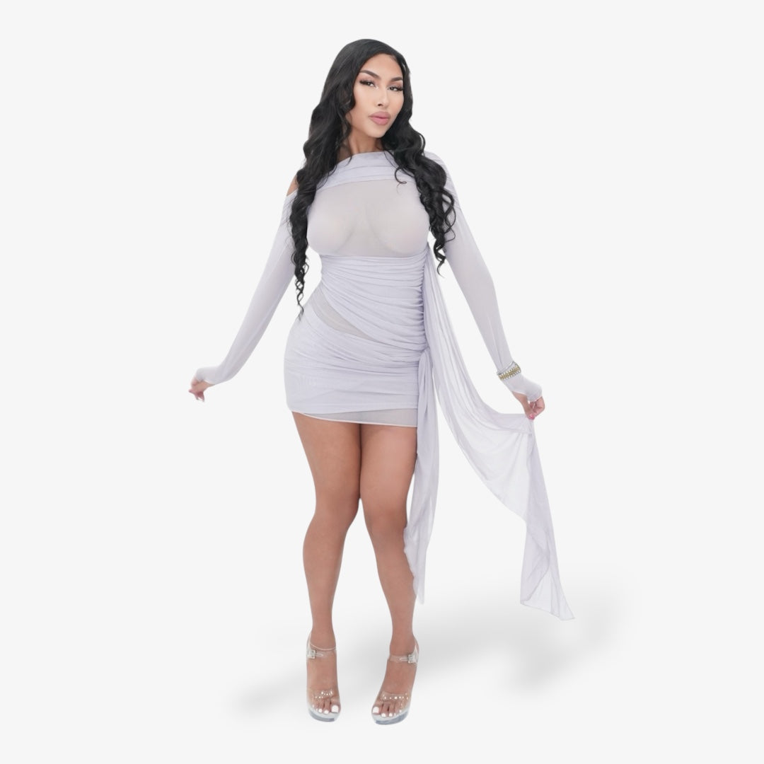 Wrap Me Up Dress - Grey