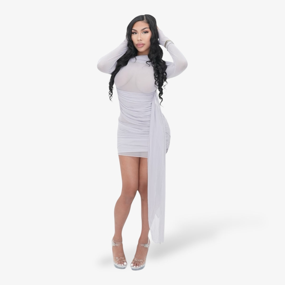 Wrap Me Up Dress - Grey